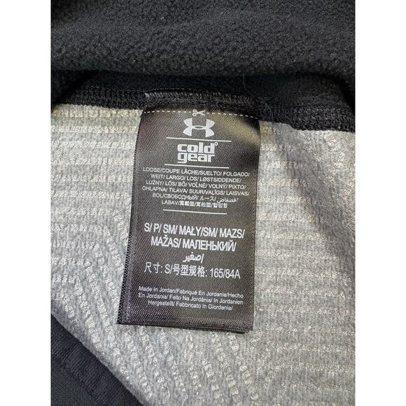 Under Armour ColdGear Men’s SM Loose Fit Fleece 1/4 Zip Pullover Gray Black - Picture 9 of 10